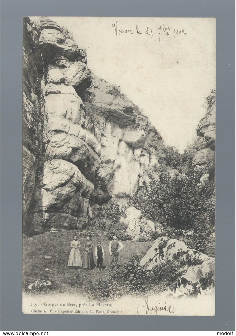 CPA - 38 - Gorges Du Bret, Près La Placette - Animée - Circulée En 1902 - Andere & Zonder Classificatie