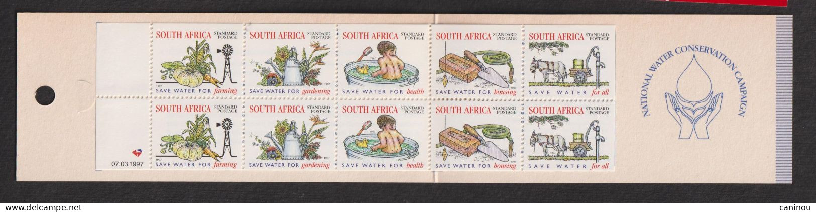 AFRIQUE DU SUD   Y & T CARNET C966 PRESERVATION DE L EAU 1997 NEUF - Postzegelboekjes