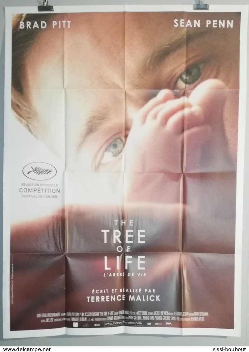 Affiche Originale De Cinéma "The Tree Of Life" Avec Brad Pitt, Srean Peen & Jessican Chastain De 2011 - Afiches & Pósters