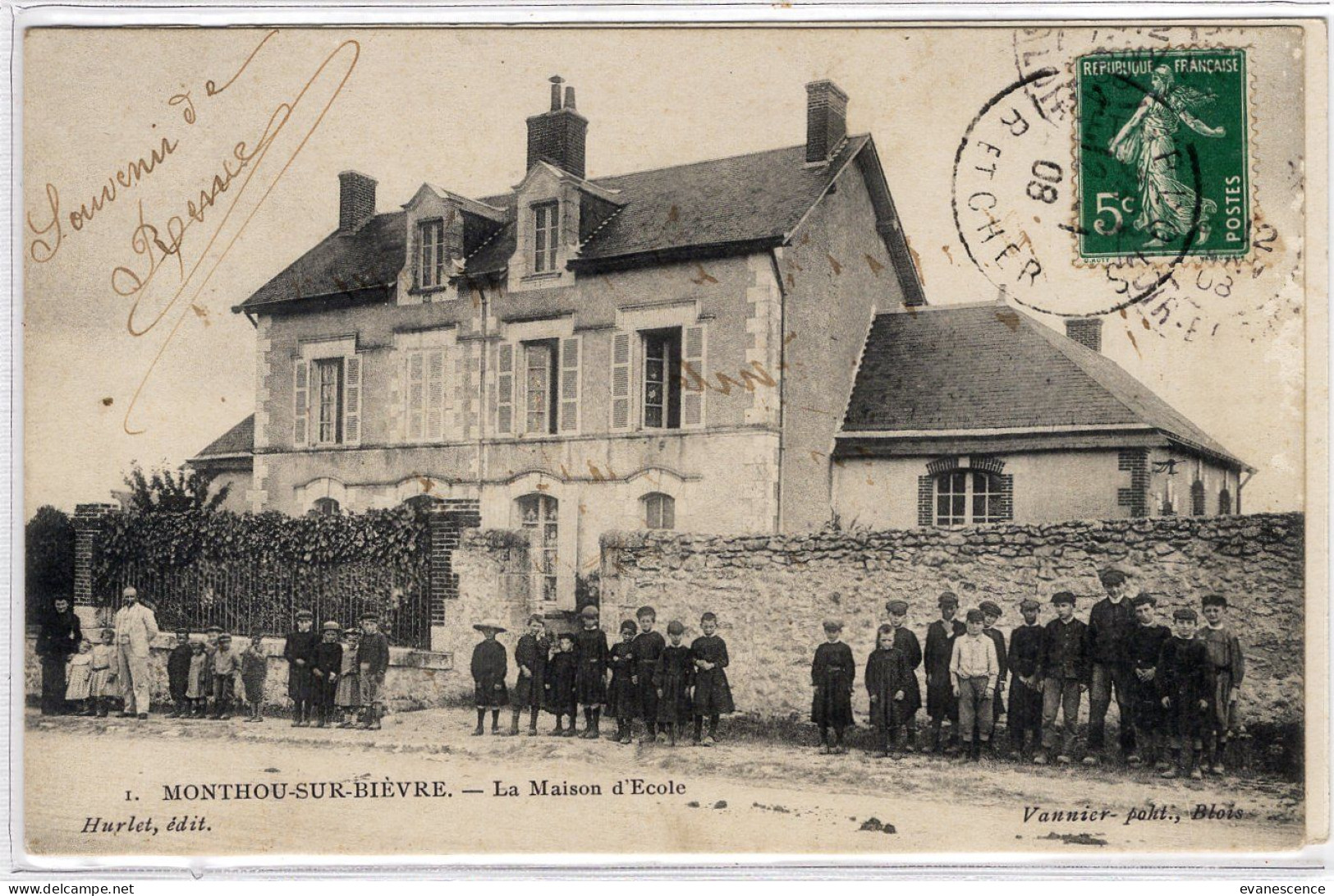 Monthou Sur Bièvre : Maison D'école (petit Grignotage Bord H)    ///  Ref. Mai 24 /// BO. 41 - Montoire-sur-le-Loir