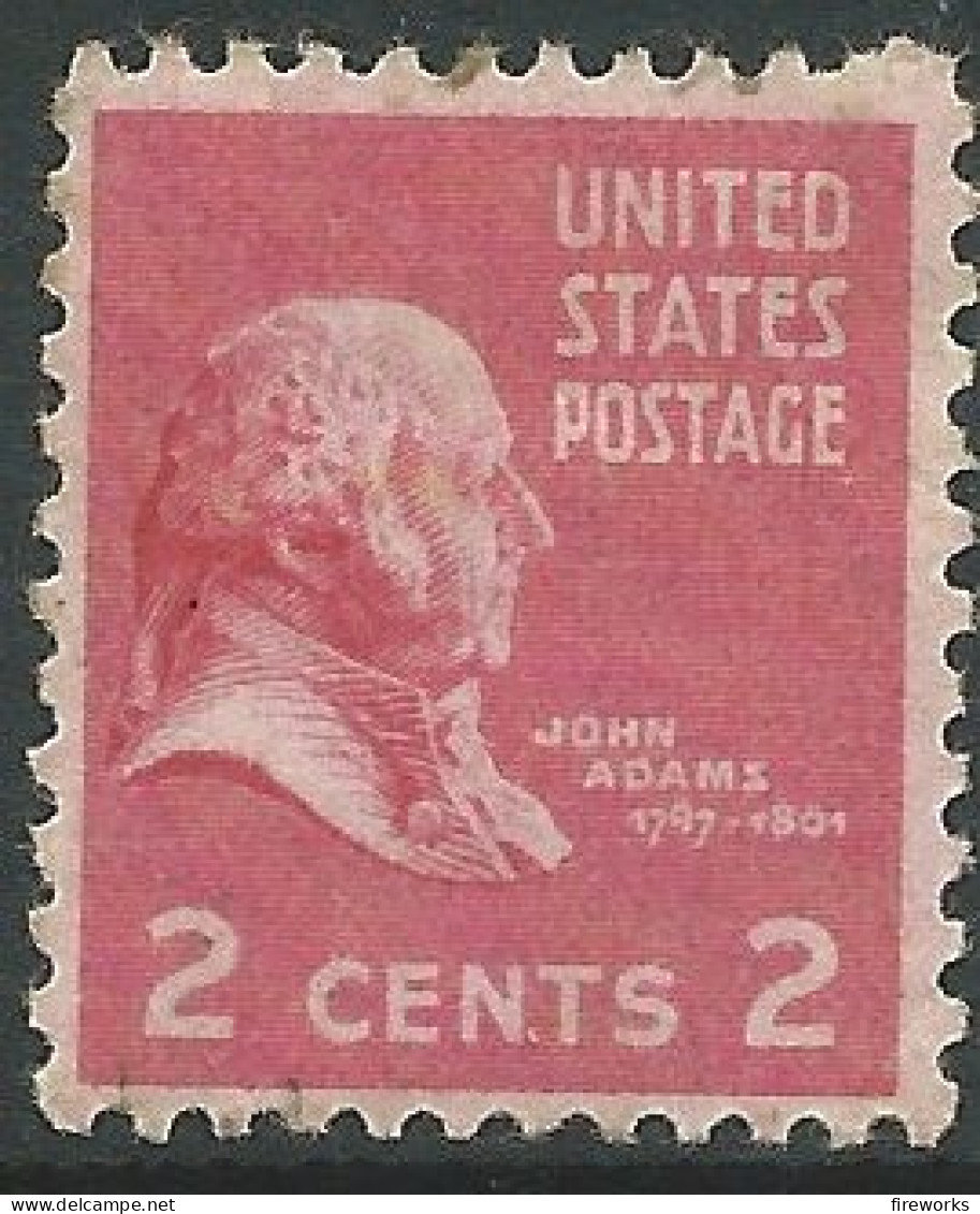 USA - 1938 - Timbre Neuf* No Postmark With Gum (MH) - 2 Cents - Neuf - John Adams (1735 - 1826) - Nuovi