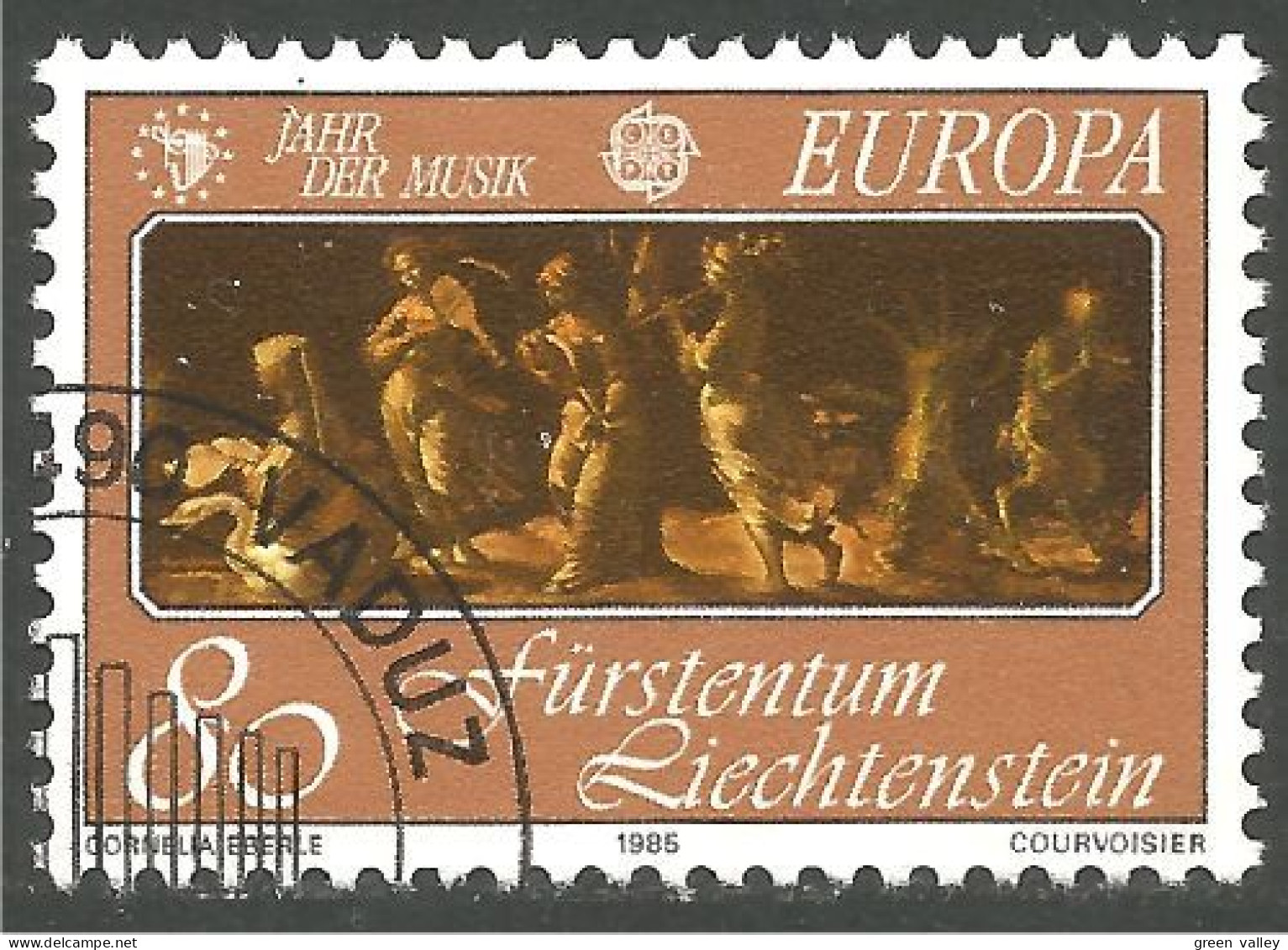 EU85-60a EUROPA CEPT 1985 Liechtenstein Muses Tableau Painting - Musique