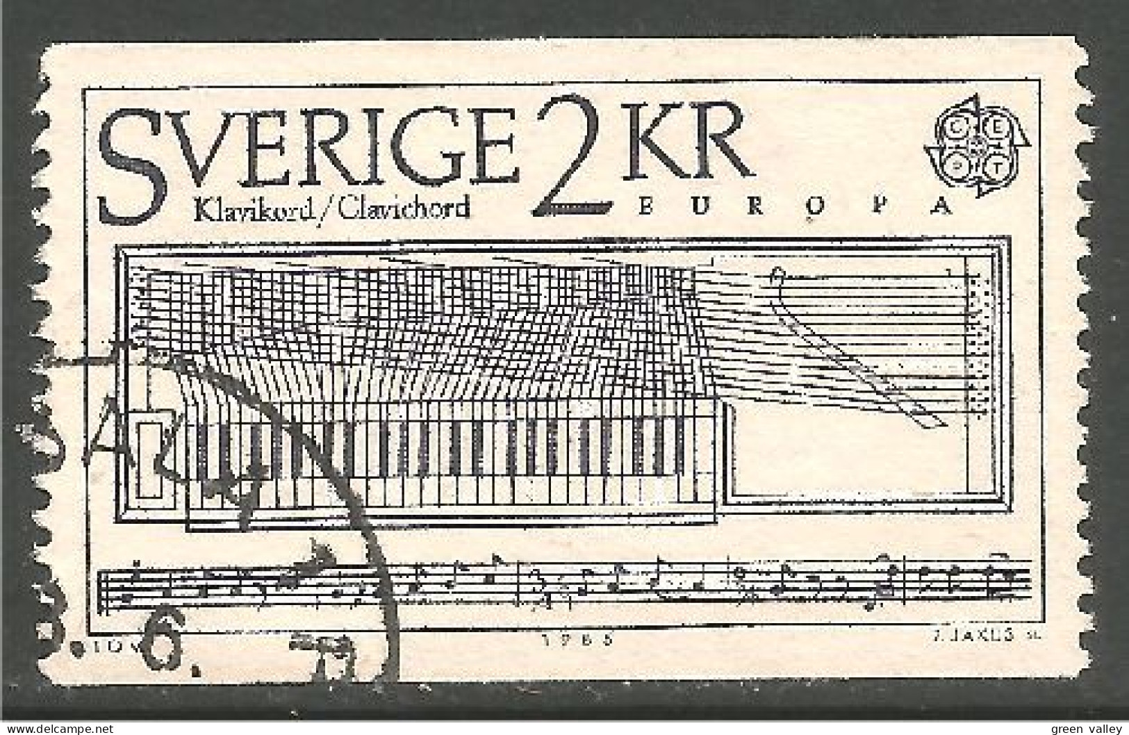 EU85-64 EUROPA CEPT 1985 Suède Piano Partition Music Sheet - Musique