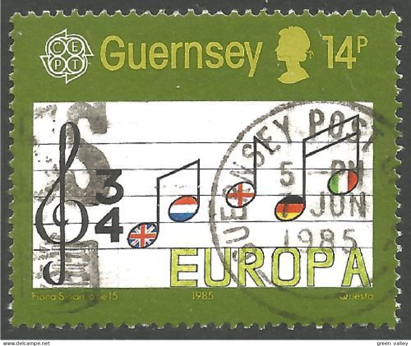 EU85-59 EUROPA CEPT 1985 Guernesey Guernsey Partition Music Sheet - Muziek