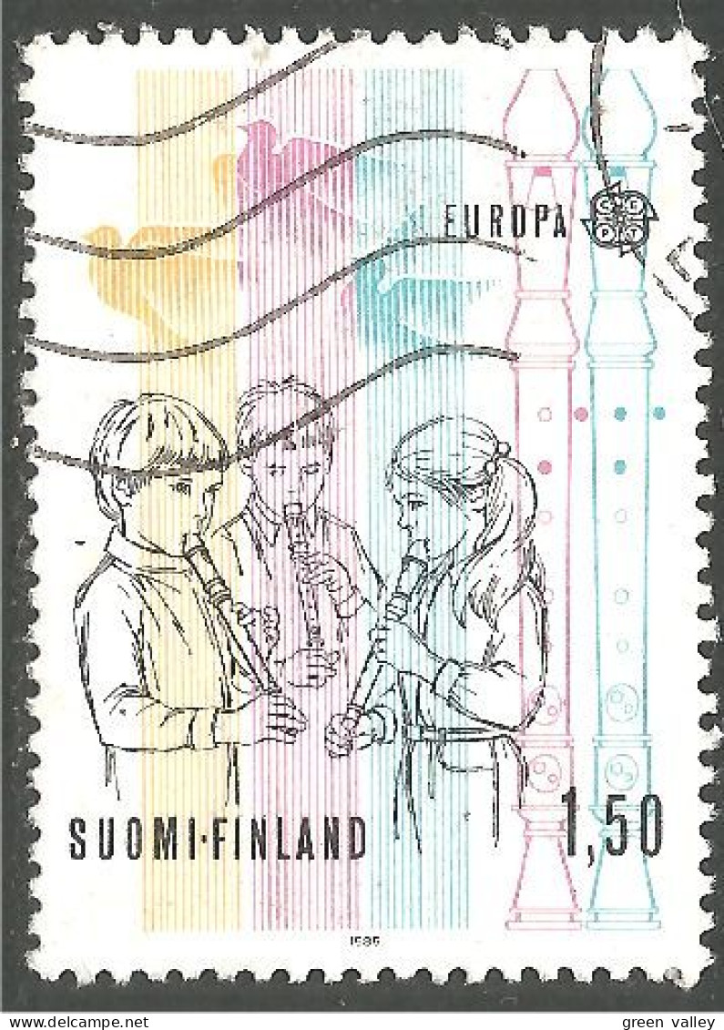 EU85-54b EUROPA CEPT 1985 Finlande Enfants Children Flute - Usados