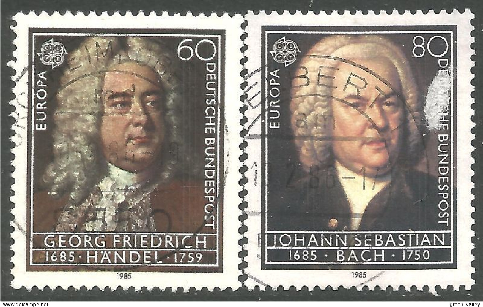 EU85-55c EUROPA CEPT 1985 Germany Johann Sebastian Bach Georg Friedrich Handel - Otros & Sin Clasificación