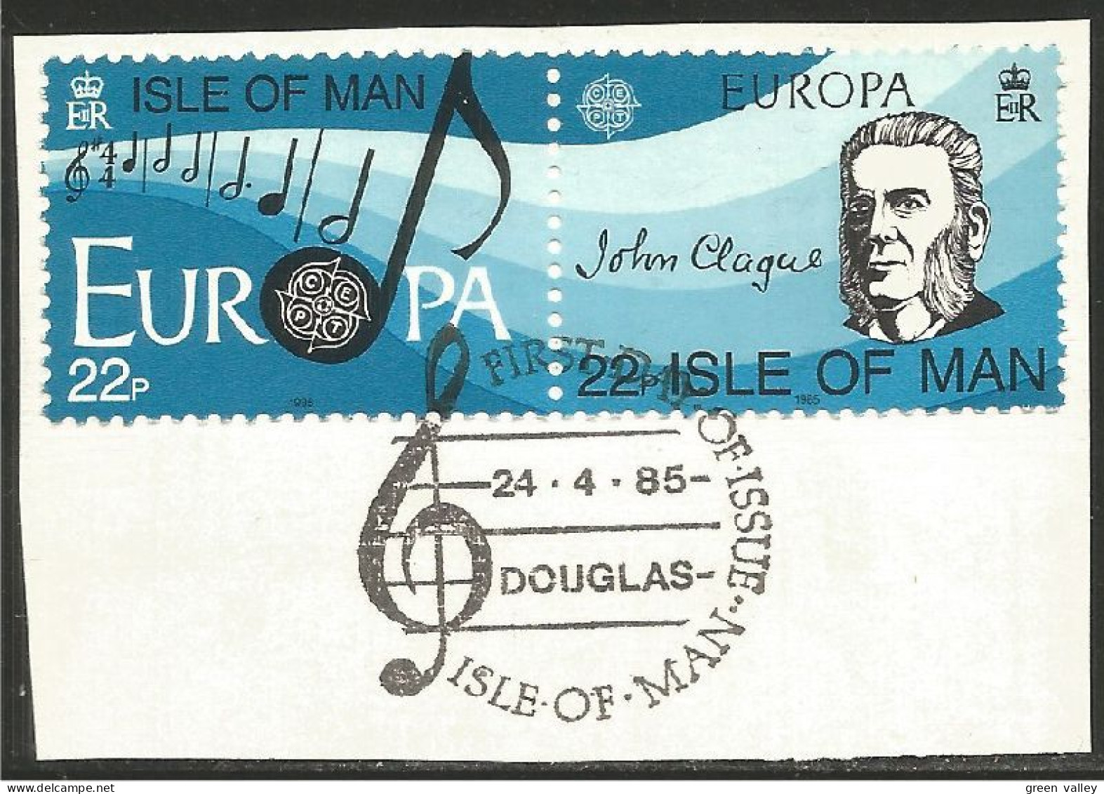 EU85-40 EUROPA CEPT 1985 Isle Man Douglas Partition Music Sheet FD PJ - Musique