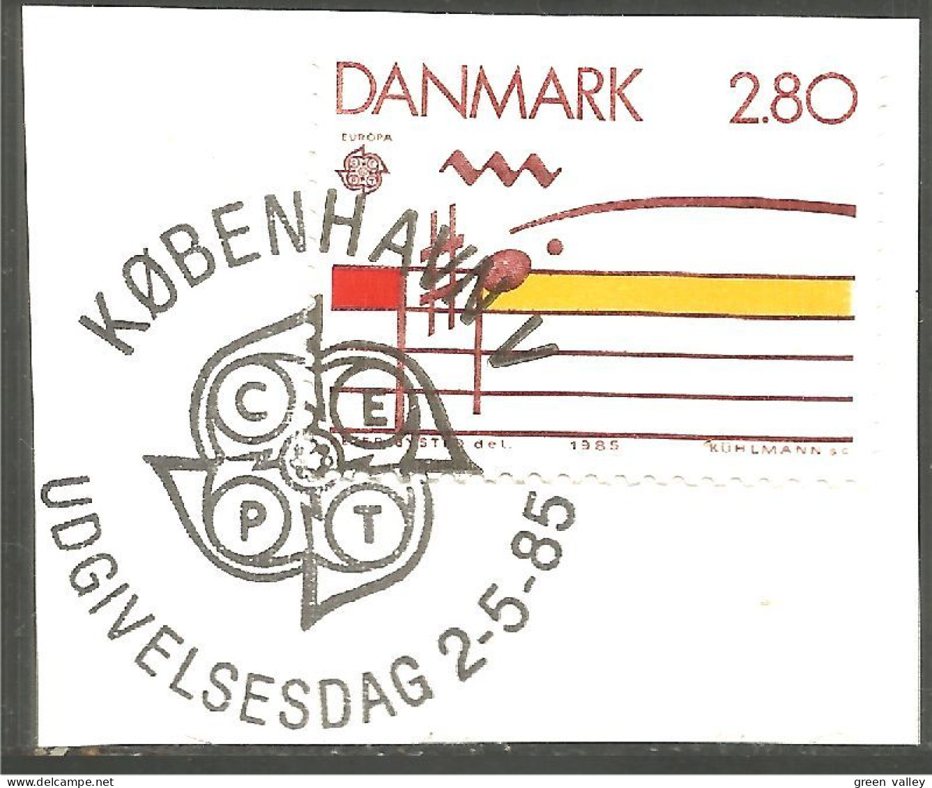 EU85-31 EUROPA CEPT 1985 Danemark Partition Music Sheet FD PJ - Musique