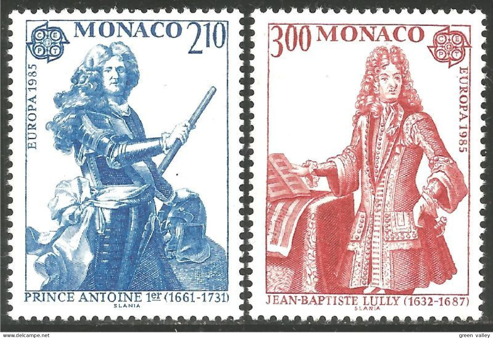 EU85-24b EUROPA CEPT 1985 Monaco Compositeur Lully Composer MNH ** Neuf SC - Neufs