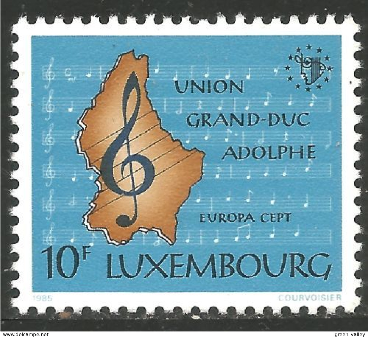 EU85-21 EUROPA CEPT 1985 Luxembourg Violon Violin Violi Partition Music Sheet MNH ** Neuf SC - Musique