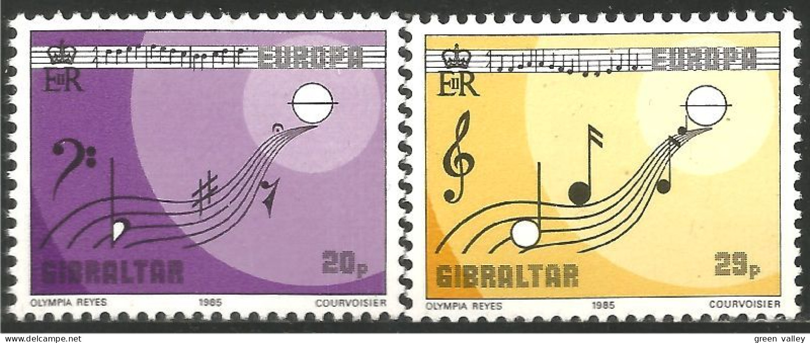 EU85-11 EUROPA CEPT 1985 Gibraltar Partition Music Sheet MNH ** Neuf SC - Music