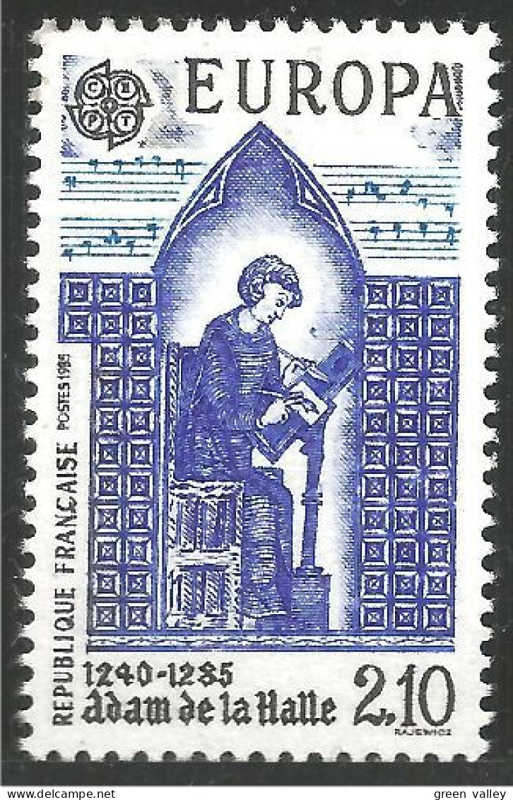 EU85-8 EUROPA CEPT 1985 France Adam De La Halle Partition Music Sheet MNH ** Neuf SC - Muziek