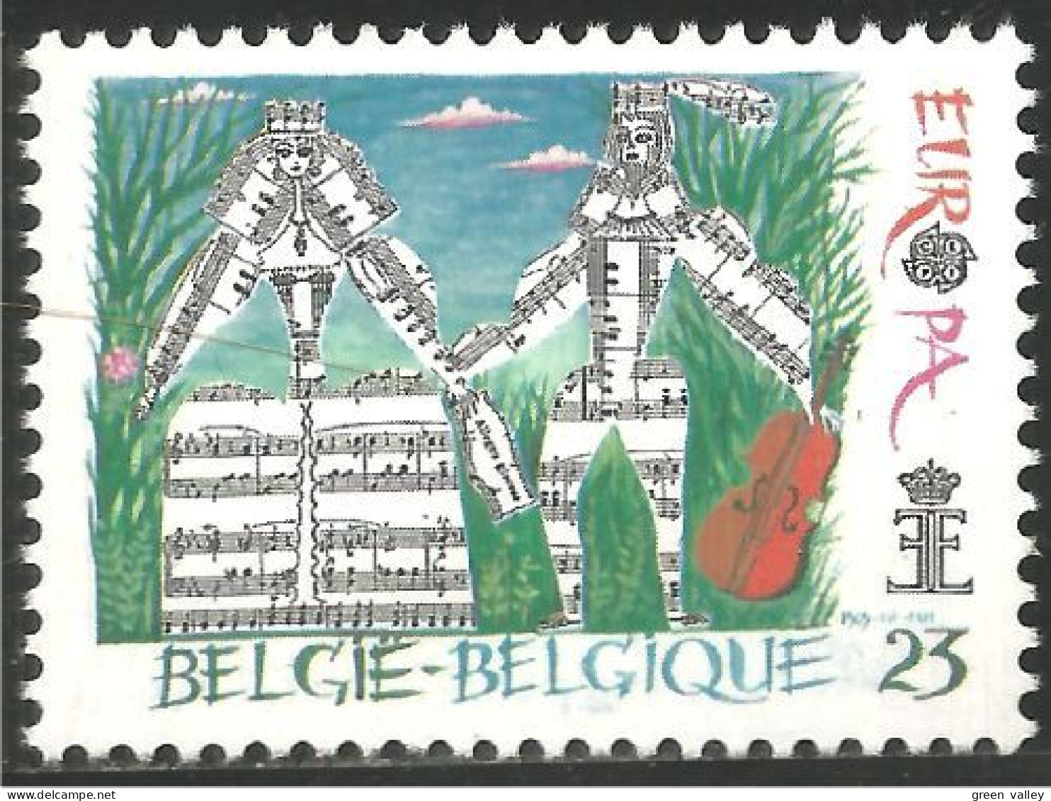 EU85-7 EUROPA CEPT 1985 Belgique Costumes Hymne National Anthem Partition Music Sheet MNH ** Neuf SC - Musik