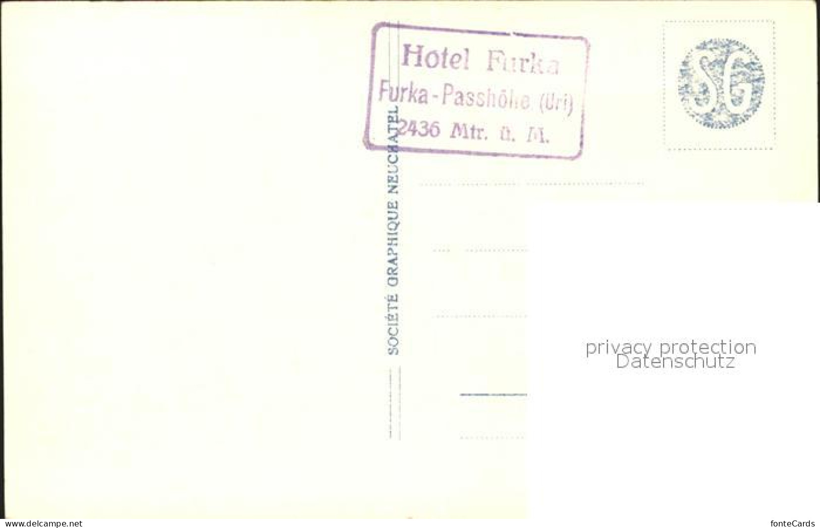 11769976 Furka Passhoehe Hotel Furka Mit Berneralpen Furka - Other & Unclassified