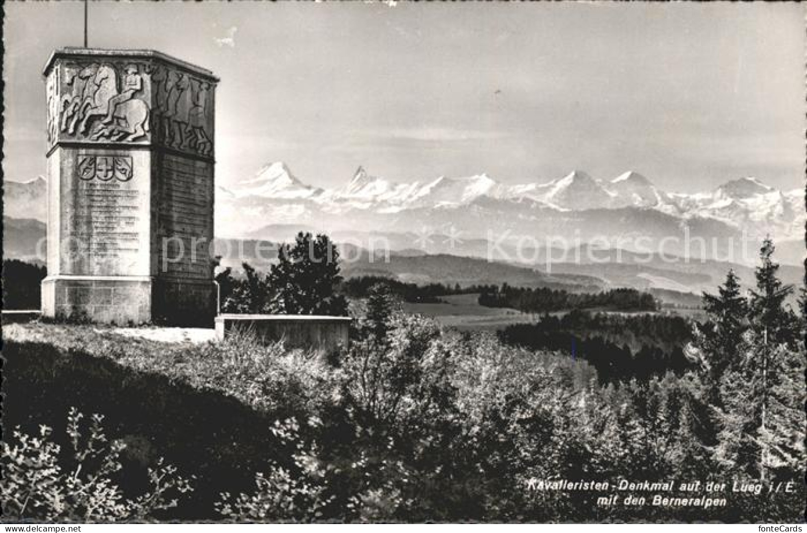 11769937 Affoltern Emmental Kavalleristen Denkmal Auf Der Lueg Mit Den Berneralp - Sonstige & Ohne Zuordnung