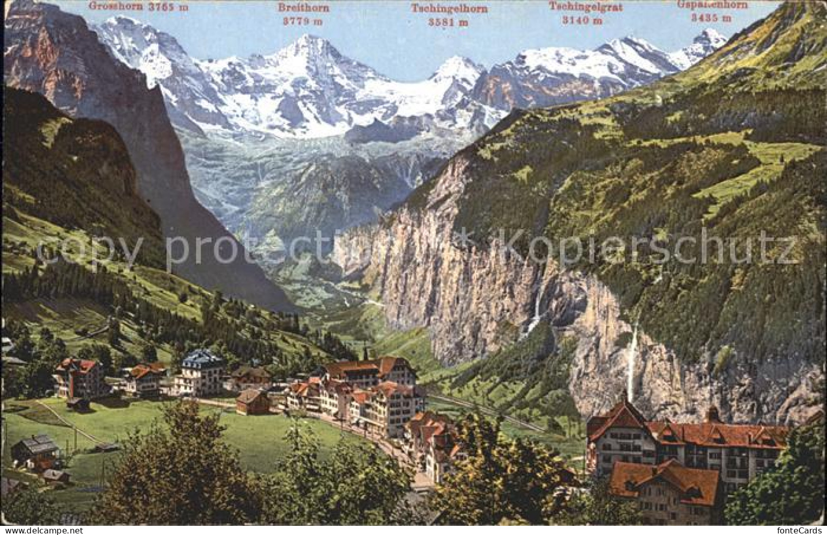 11769907 Wengen BE Mit Gross  Breit  Und Tschingelhorn Tschingelgrat Gspaltenhor - Autres & Non Classés