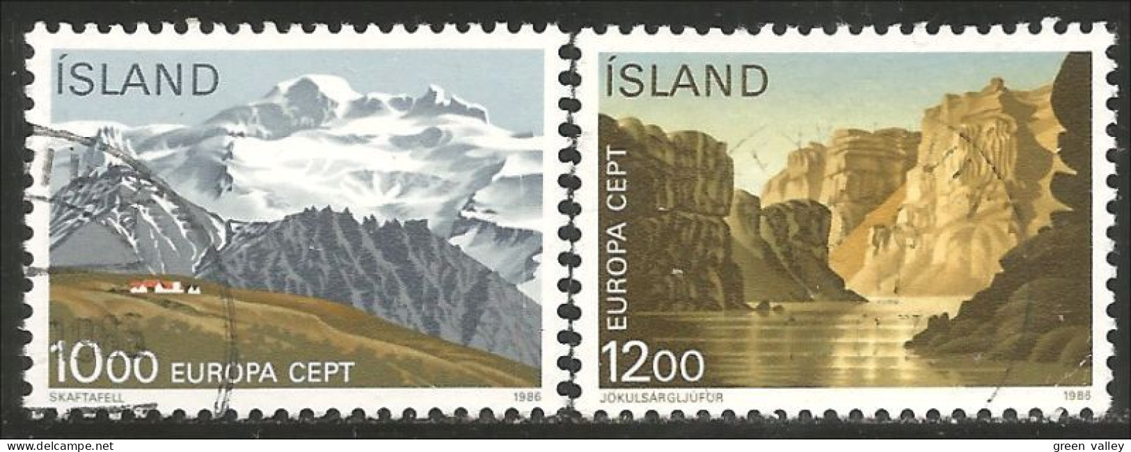 EU86-48d EUROPA CEPT 1986 Iceland Paysages Landscapes - 1986