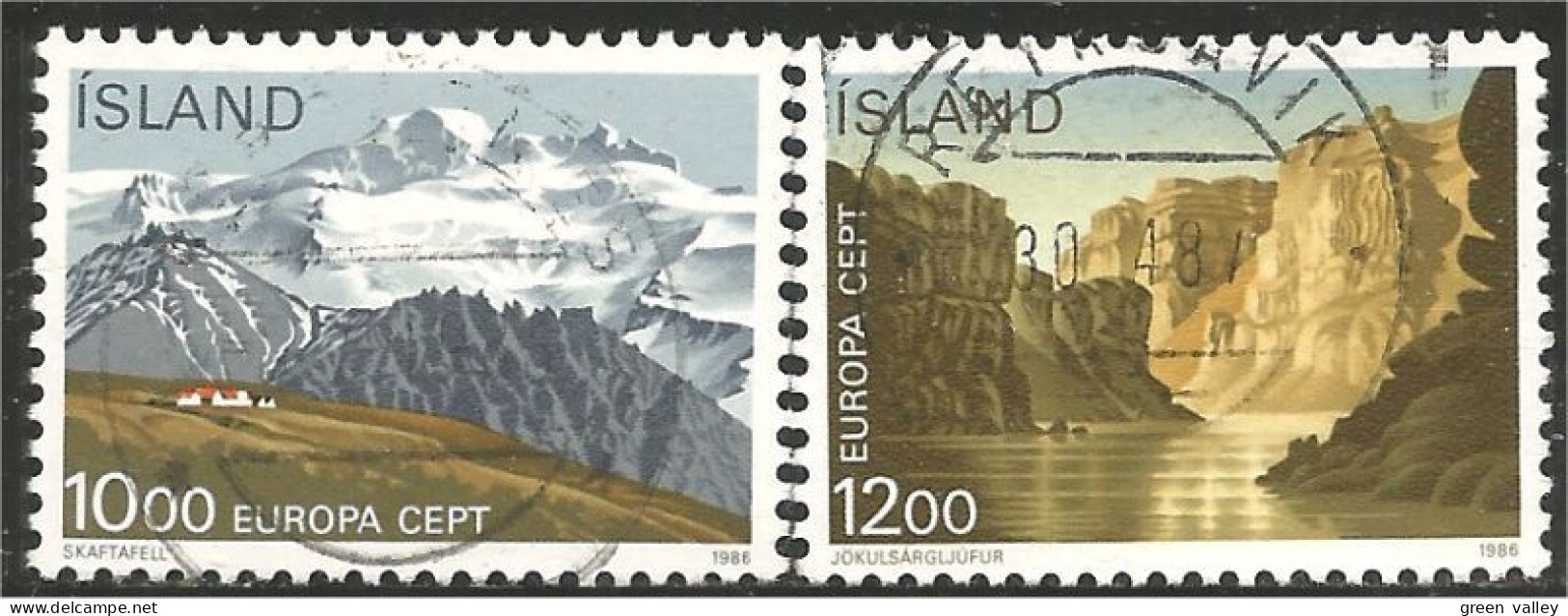 EU86-48c EUROPA CEPT 1986 Iceland Paysages Landscapes - Gebraucht