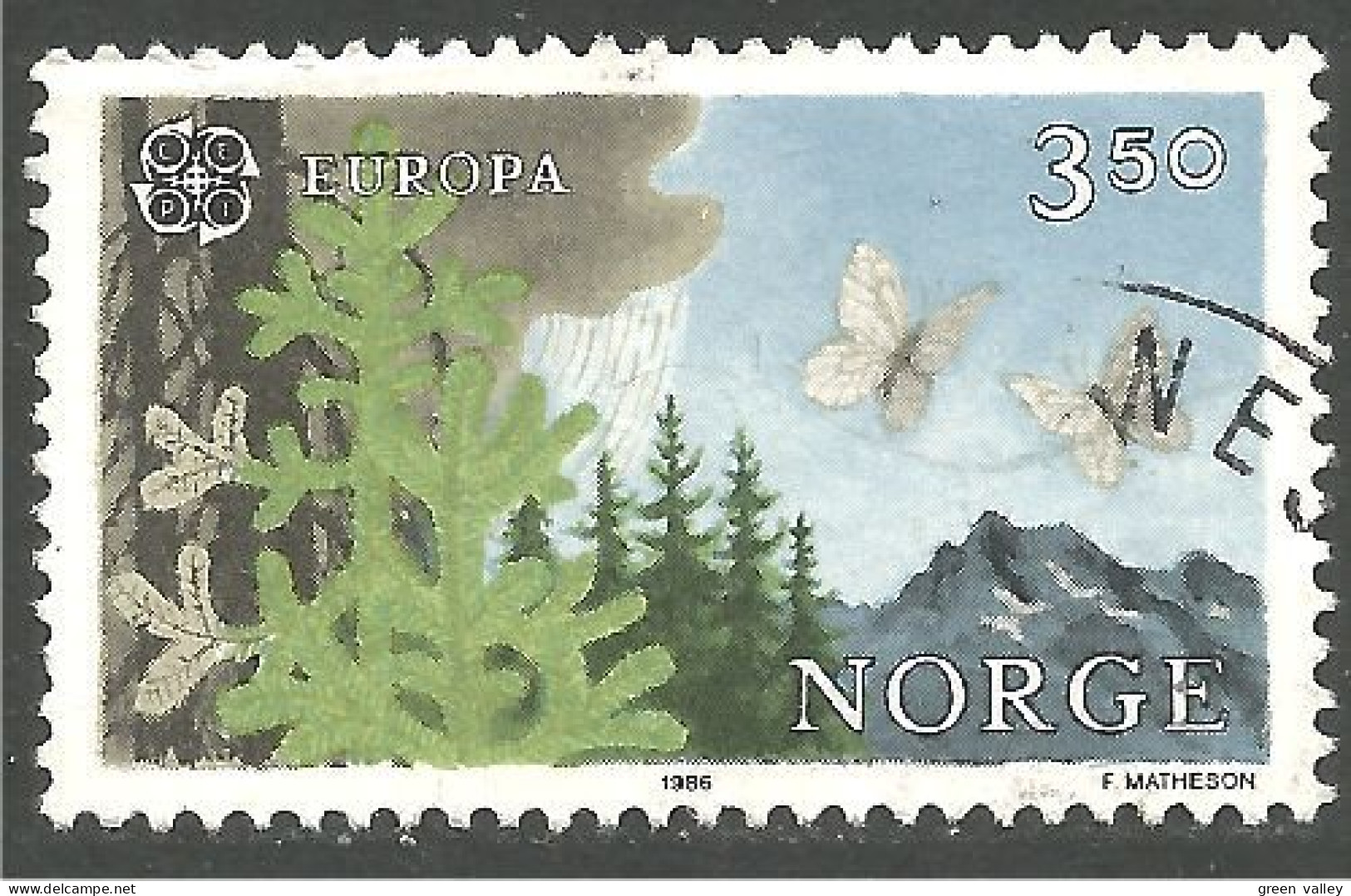 EU86-45 EUROPA CEPT 1986 Norway Butterfly - Papillons