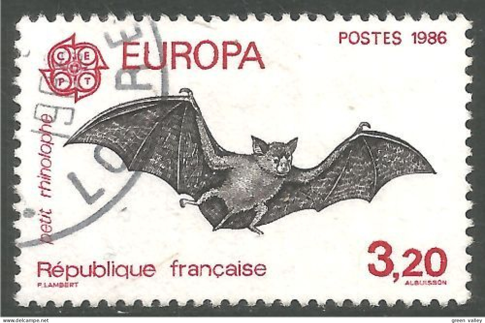 EU86-31 EUROPA CEPT 1986 France Chauve-souris Bat - 1986