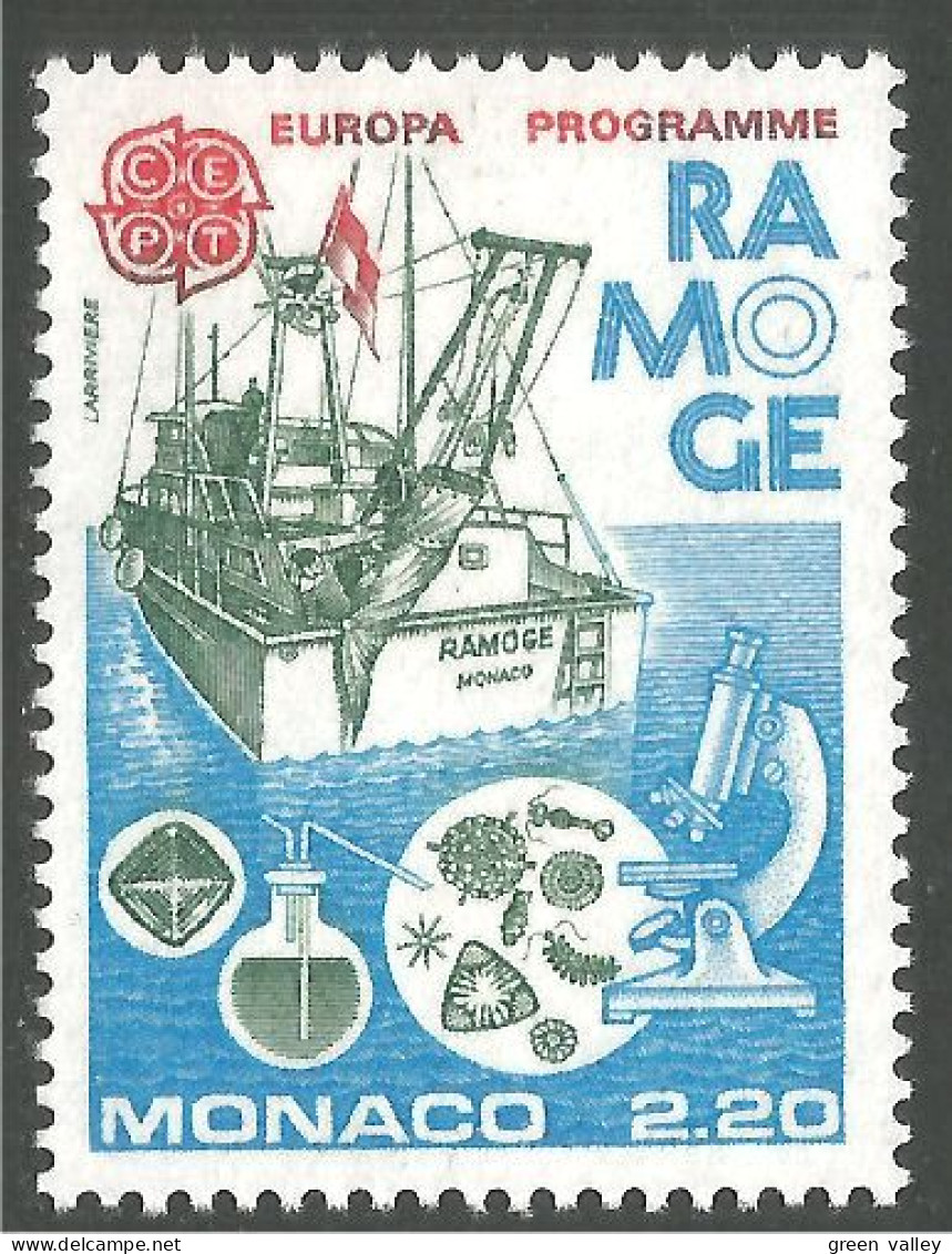 EU86-22b EUROPA CEPT 1986 Monaco Microscope Bateau MNH ** Neuf SC - Sonstige & Ohne Zuordnung