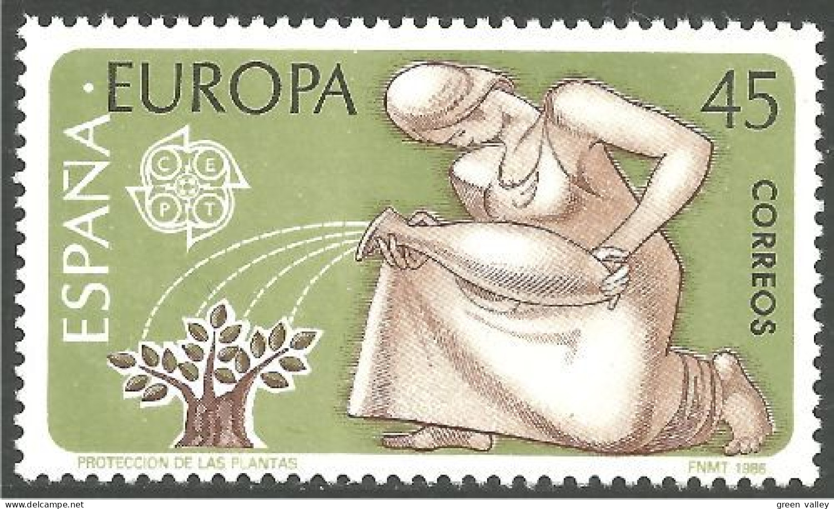 EU86-27 EUROPA CEPT 1986 Espagne Arbre Tree Baum MNH ** Neuf SC - Bäume