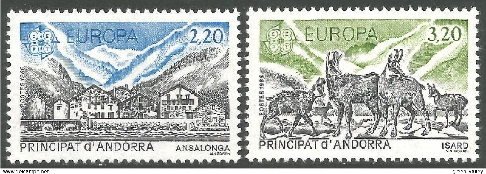 EU86-1b EUROPA CEPT 1986 Andorre Isard Chamois Ansalonga MNH ** Neuf SC - Neufs