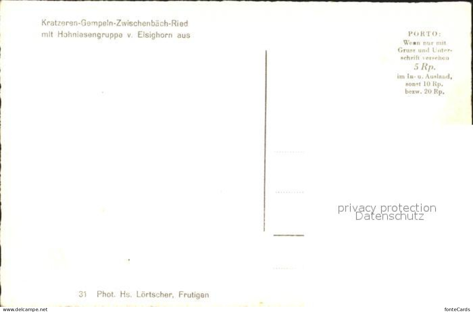 11769637 Elsighorn Blick Auf Kratzeren Gempeln Zwischenbaech Ried Mit Hohnieseng - Autres & Non Classés