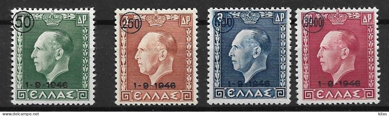 GREECE 1946 REFERENDUM IN FAVOR OF KING GEORGE MH - Unused Stamps