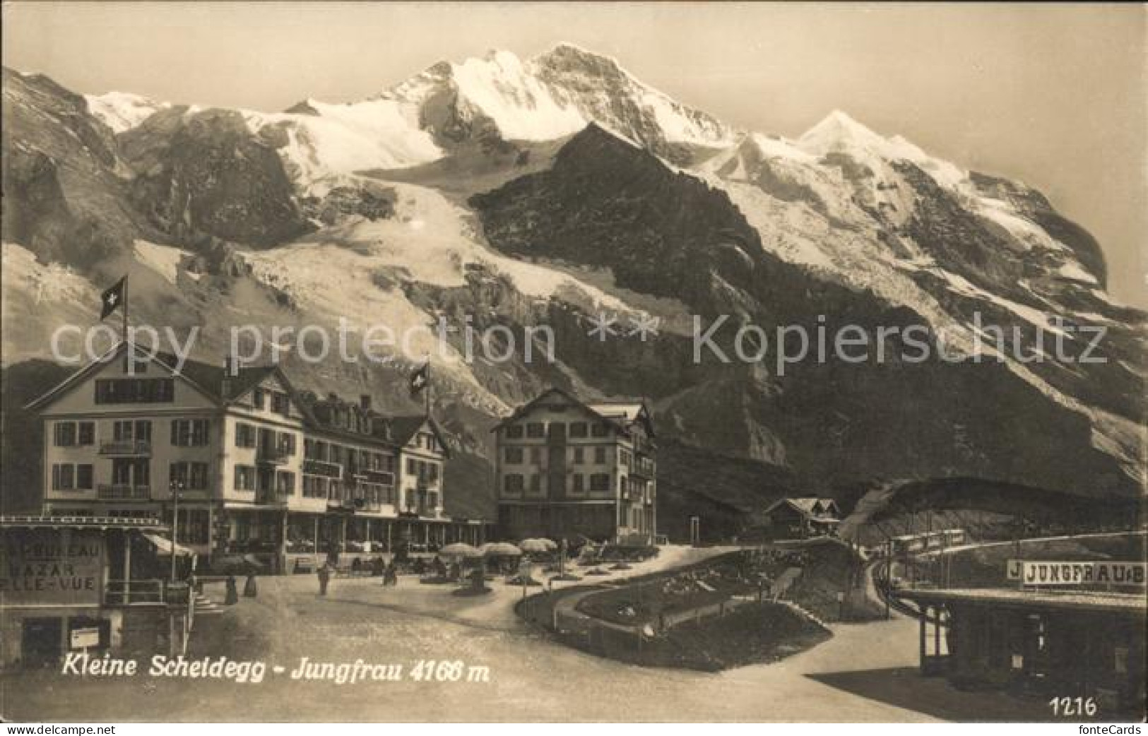 11769526 Kleine Scheidegg Interlaken Mit Jungfraubahn Wetterhorn Und Eiger Klein - Sonstige & Ohne Zuordnung