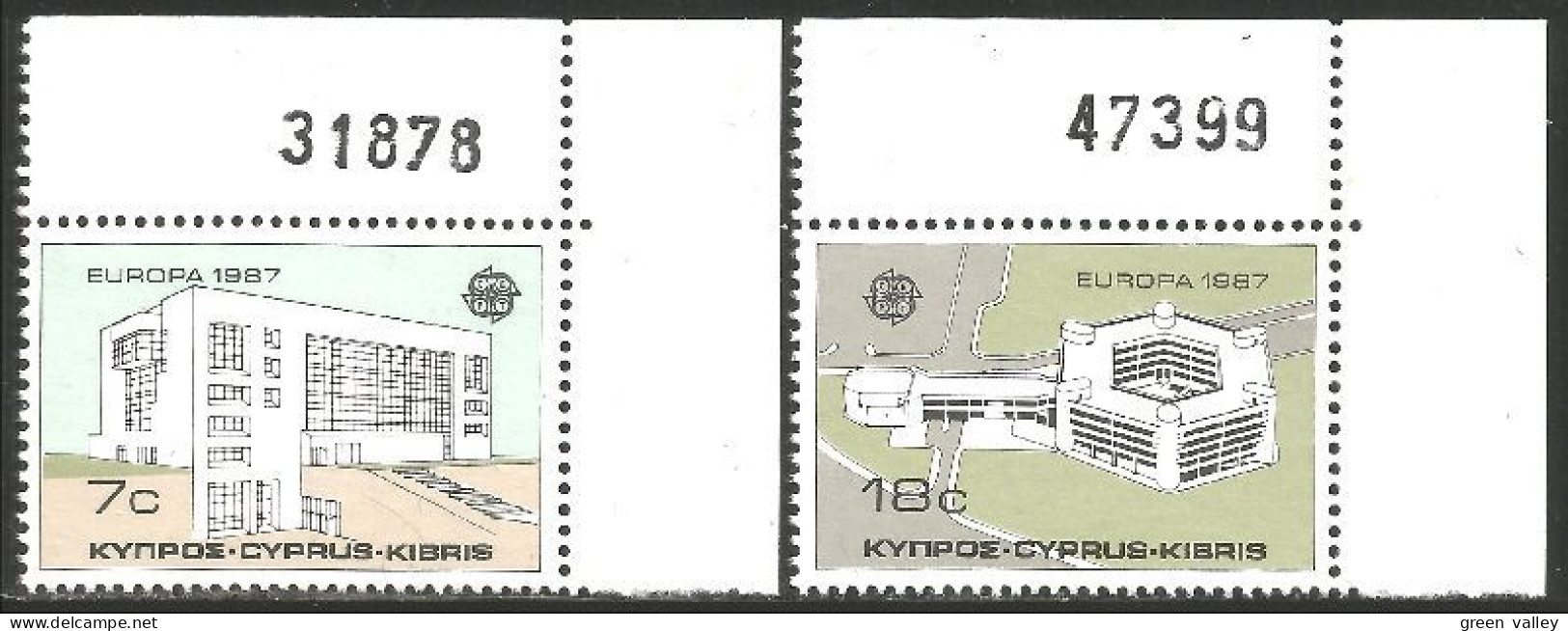 EU87-28 EUROPA-CEPT 1987 Chypre Cyprus Architecture Moderne MNH ** Neuf SC - 1987