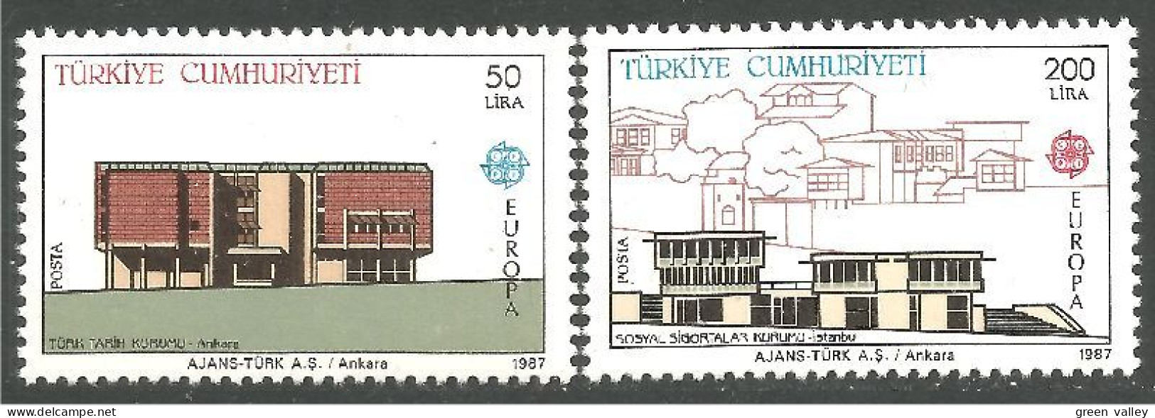 EU87-26 EUROPA-CEPT 1987 Turquie Architecture Moderne MNH ** Neuf SC - 1987