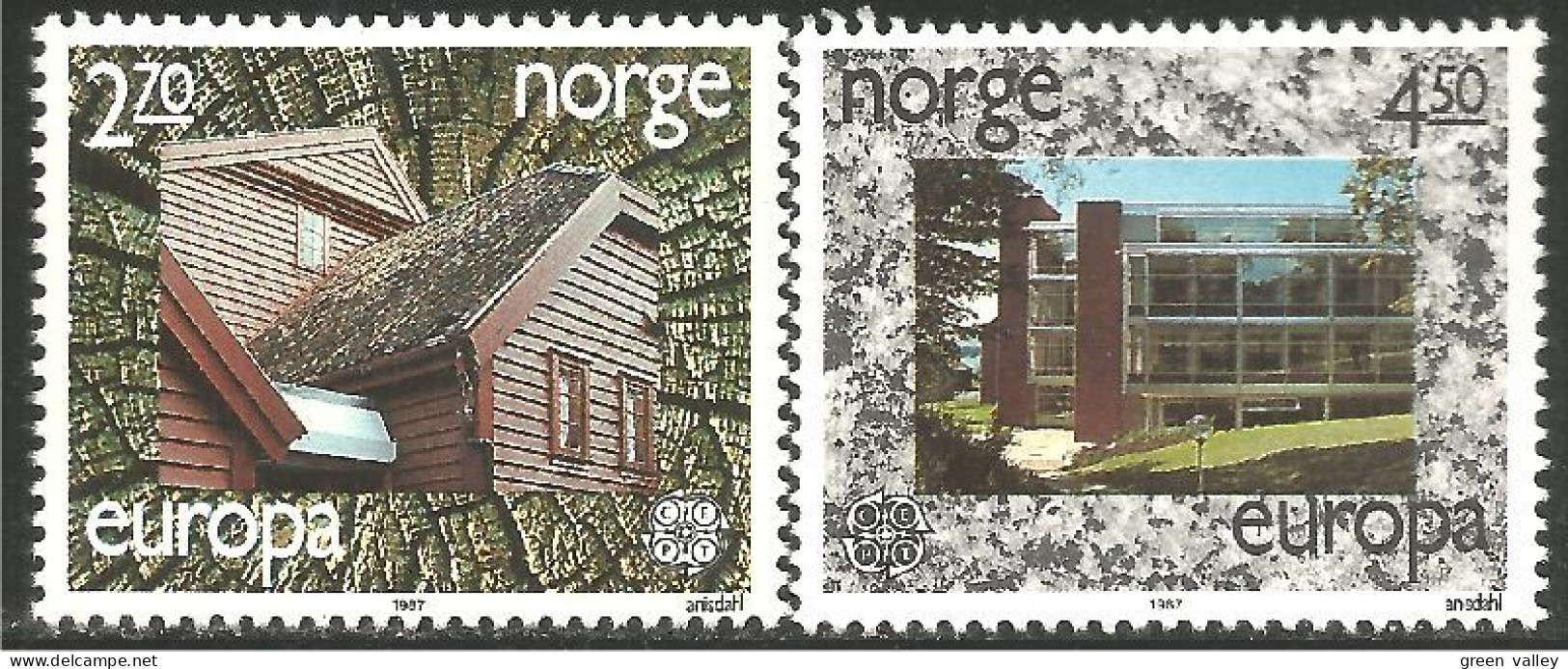 EU87-21b EUROPA-CEPT 1987 Norway Architecture Moderne MNH ** Neuf SC - Neufs