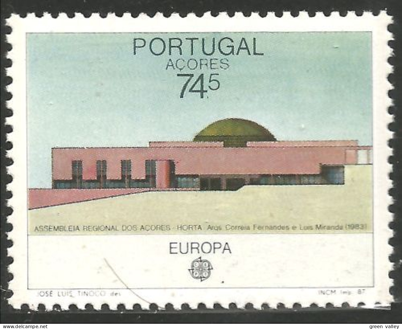 EU87-20 EUROPA-CEPT 1987 Azores Architecture Moderne MNH ** Neuf SC - Açores