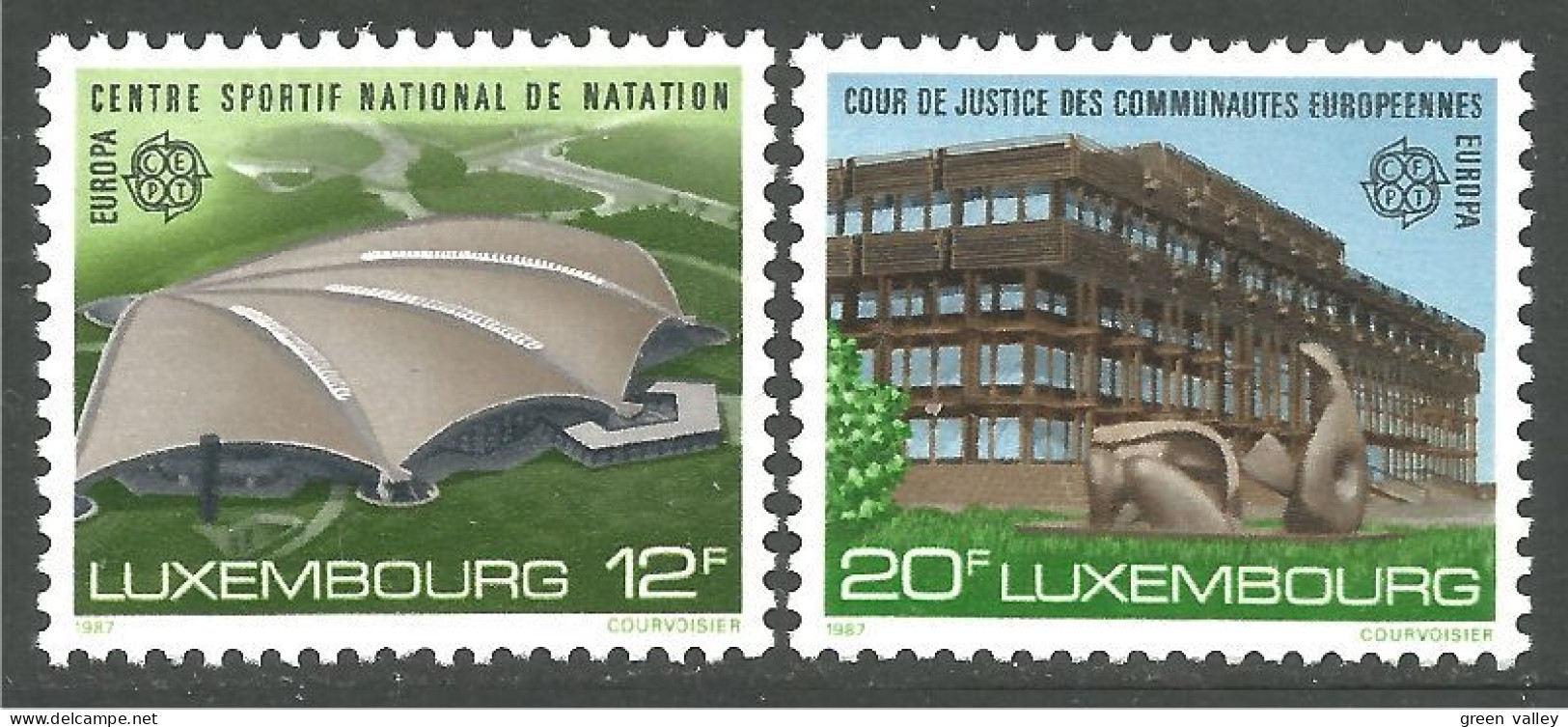 EU87-16b EUROPA-CEPT 1987 Luxembourg Architecture Moderne Statue MNH ** Neuf SC - Ongebruikt