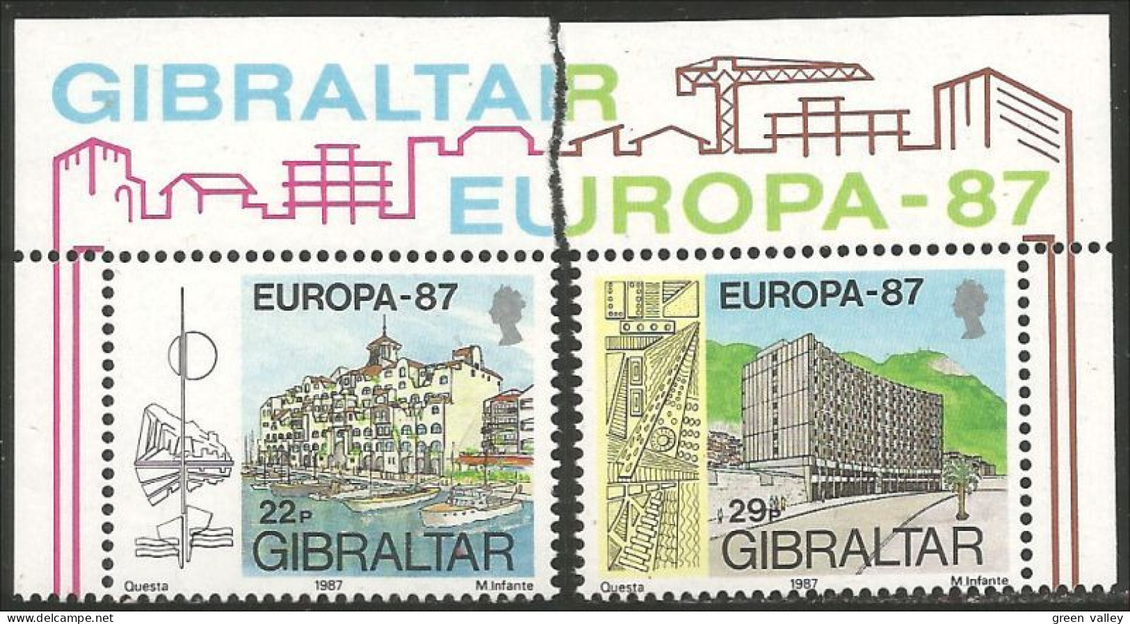 EU87-8 EUROPA-CEPT 1987 Gibraltar Bateaux Boats Schiffe MNH ** Neuf SC - Ships