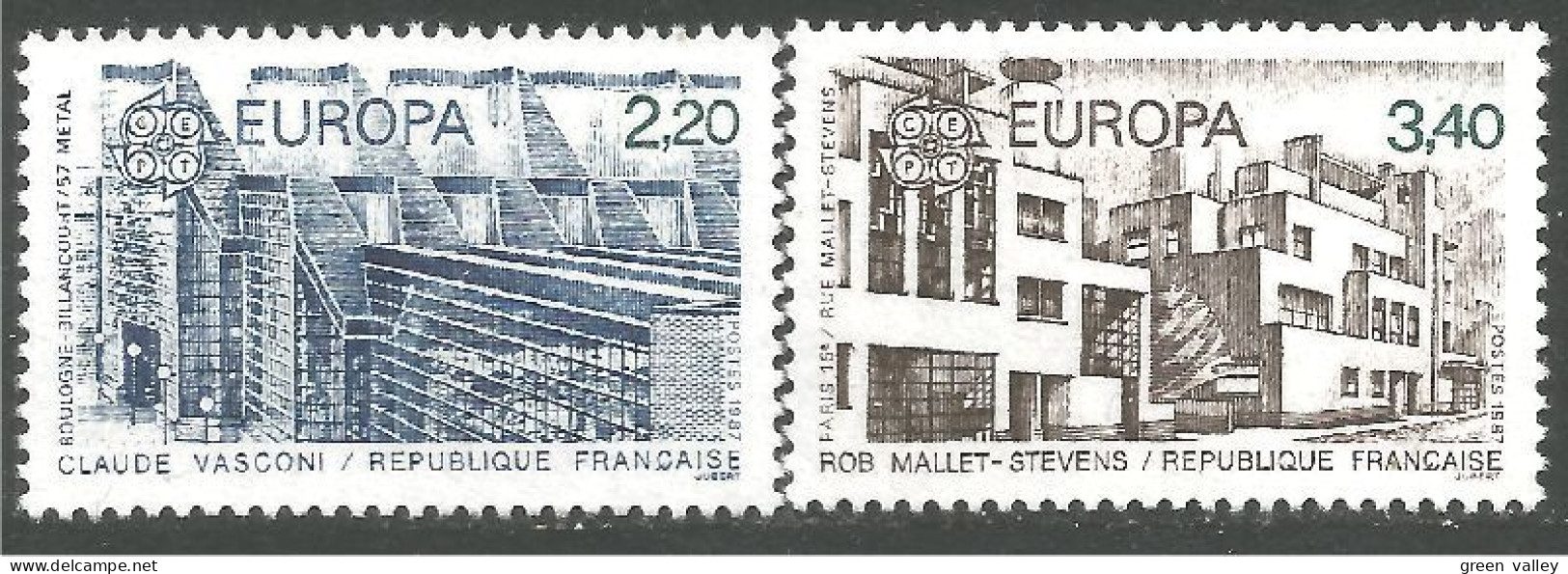 EU87-6b EUROPA-CEPT 1987 France Architecture MNH ** Neuf SC - Unused Stamps
