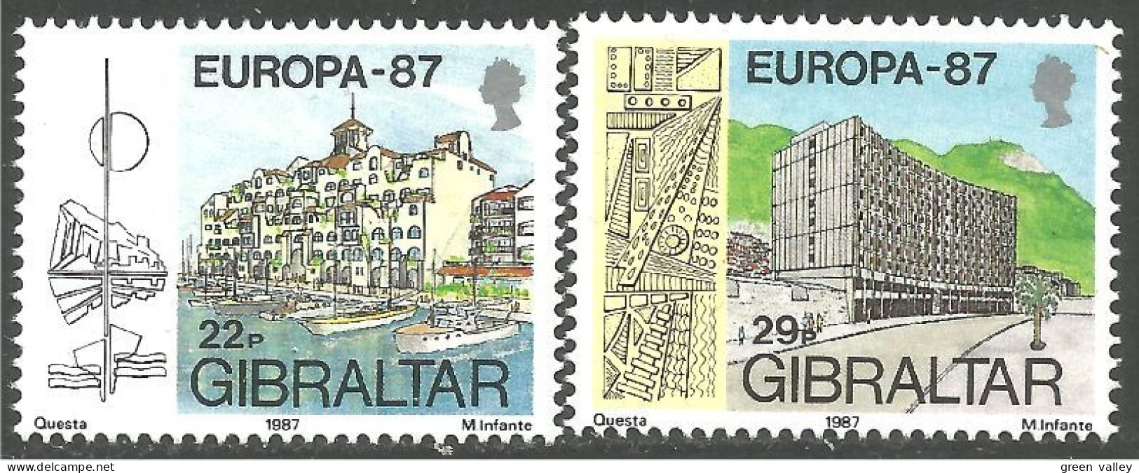 EU87-7 EUROPA-CEPT 1987 Gibraltar Bateaux Boats Schiffe MNH ** Neuf SC - Boten