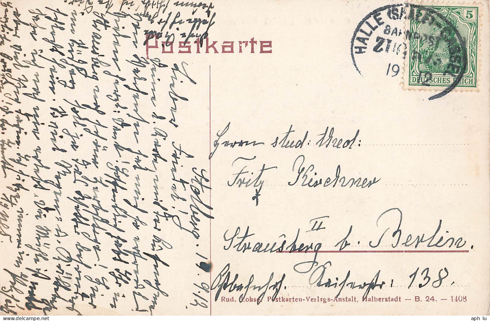 Bahnpost (Ambulant; R.P.O./T.P.O.) Halle (Saale)-Cassel (ZA2536) - Briefe U. Dokumente