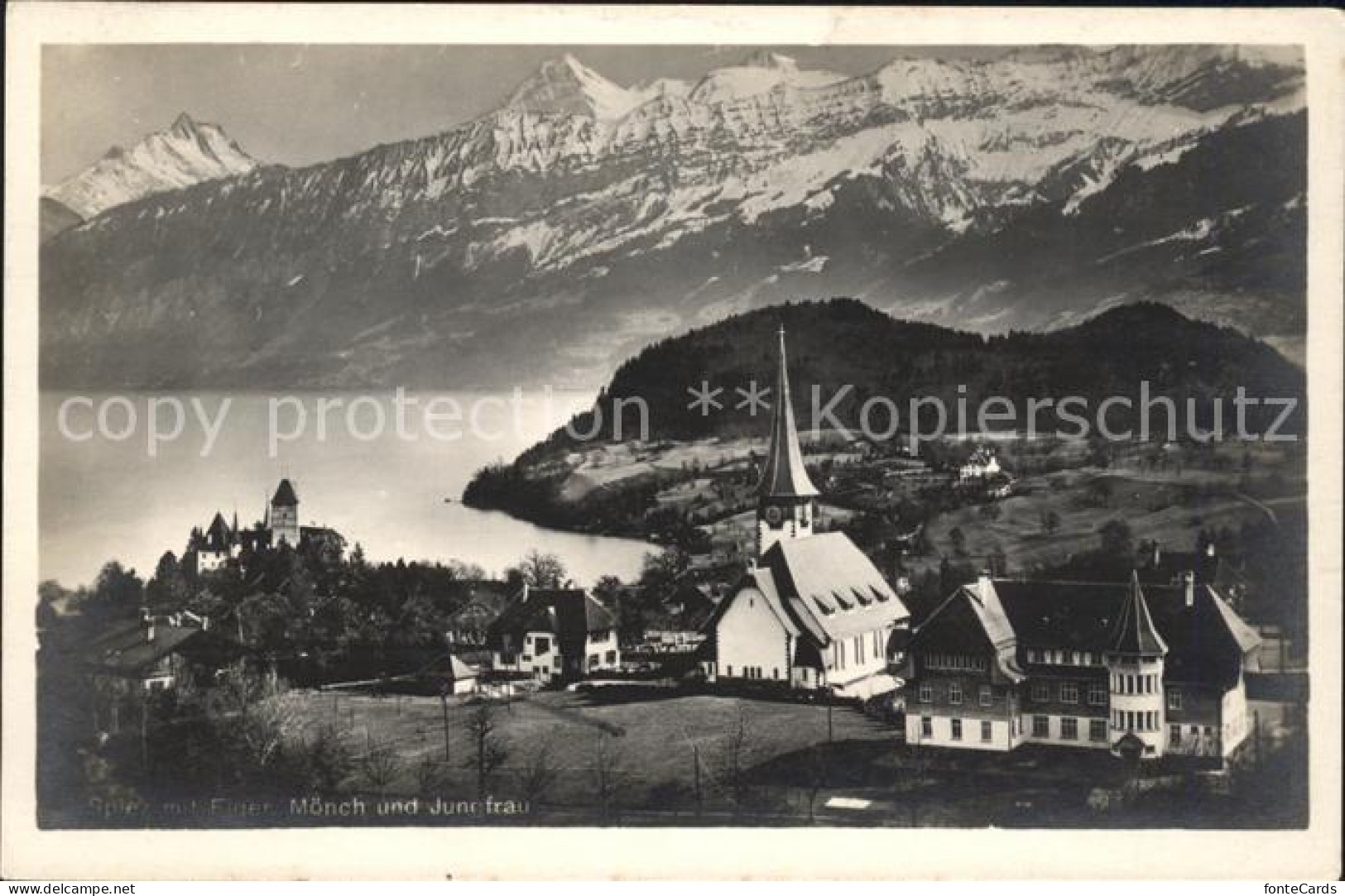 11769406 Spiez BE Mit Eiger Moench Jungfrau Spiez - Autres & Non Classés