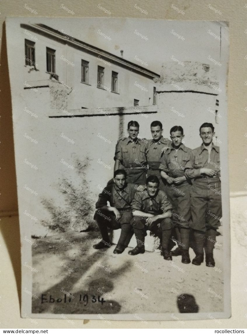 Italia Foto CIMMINO - EBOLI. Militari. 1934.  80x60 Mm. - Guerre, Militaire