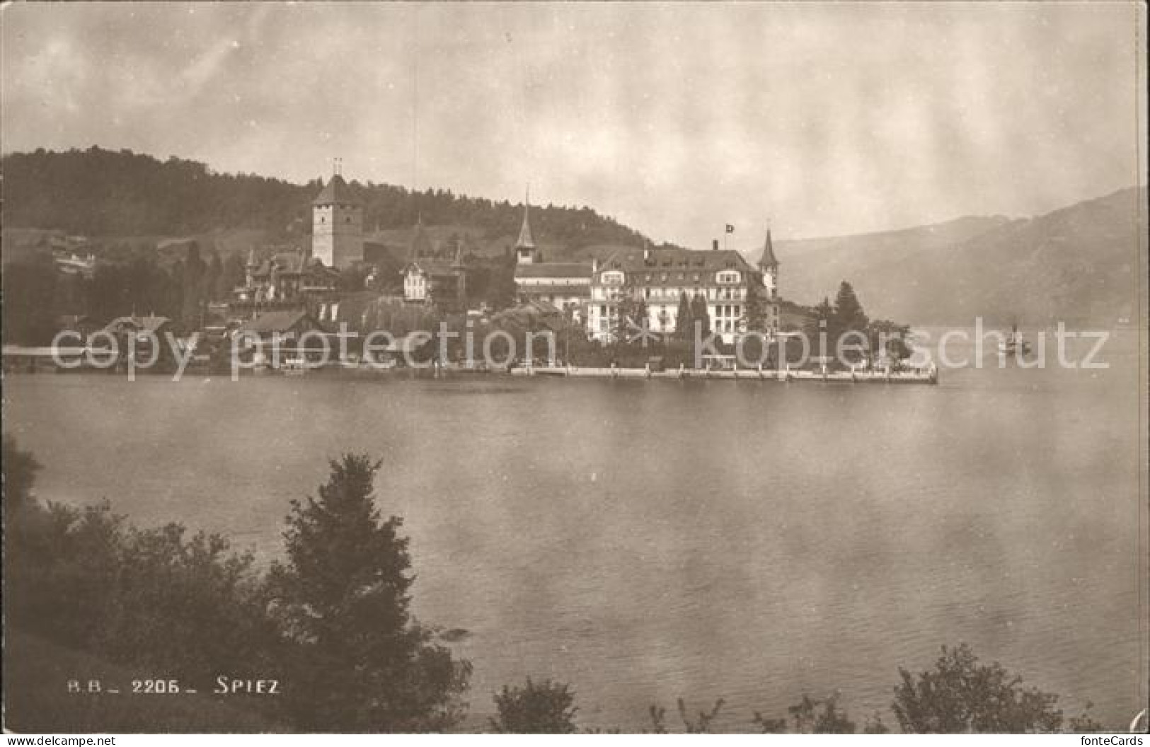 11769376 Spiez BE Am Thunersee Mit Schloss Und Kirche Spiez - Sonstige & Ohne Zuordnung