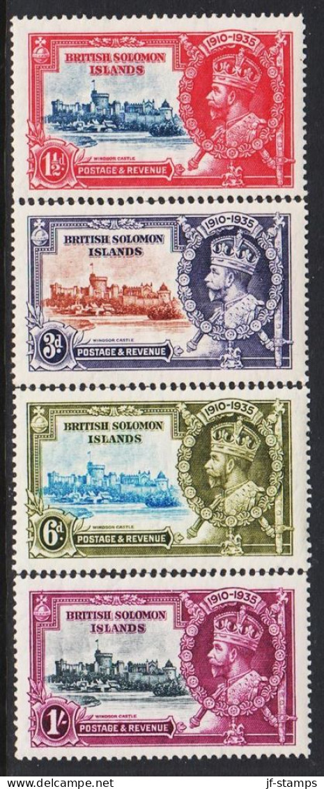 1935. BRITISH SOLOMON ISLANDS. Georg V. Silver Jub. Complete Set. Never Hinged. Luxus Quali... (Michel 52-55) - JF546080 - Salomonen (...-1978)