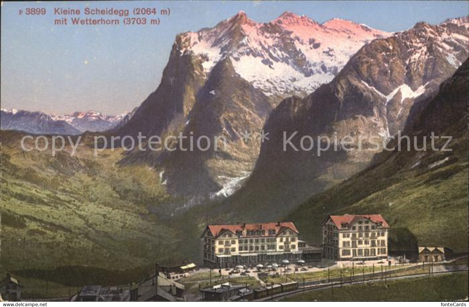 11769256 Kleine Scheidegg Interlaken Mit Hotels Und Wetterhorn Kleine Scheidegg - Autres & Non Classés