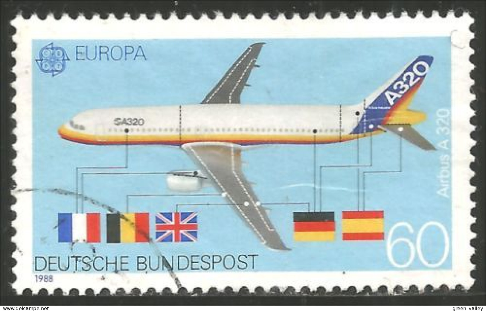 EU88-16d EUROPA-CEPT 1988 Germany Drapeaux Flags - Stamps