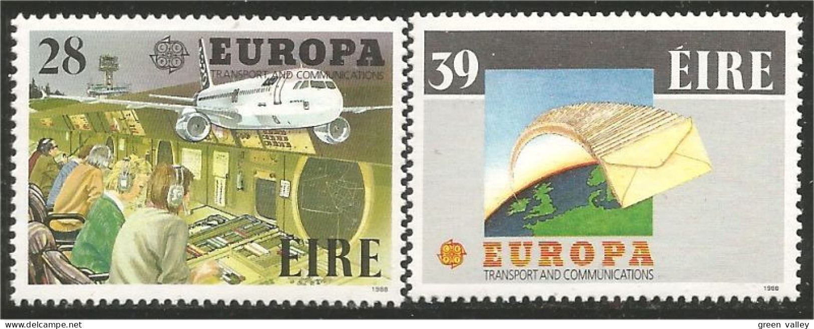 EU88-7d EUROPA-CEPT 1988 Eire Irlande Communications Lettres Letters MNH ** Neuf SC - Télécom