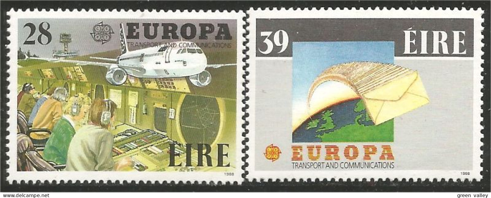 EU88-7e EUROPA-CEPT 1988 Eire Irlande Carte Map Mappe MNH ** Neuf SC - Geographie