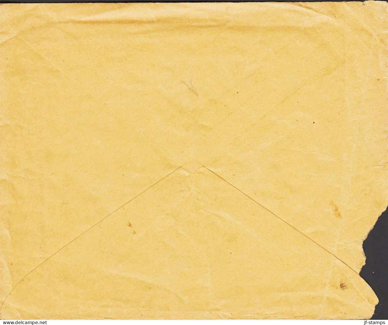 1921. ISLAND. King Christian X. 4 AUR In Beautiful 5stripe On Cover (tears) To Reykjavik Cance... (Michel 85) - JF546093 - Oblitérés