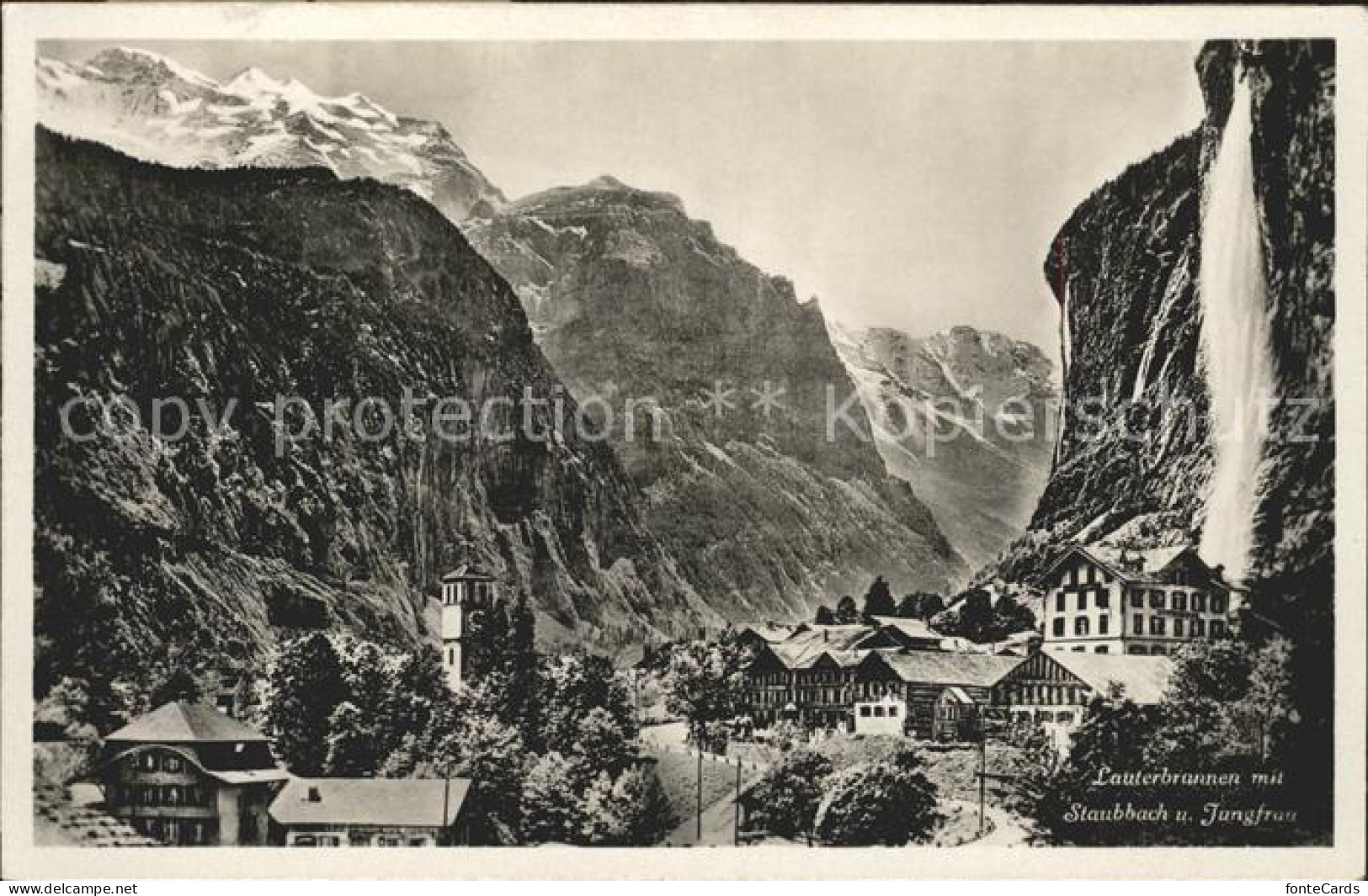 11769147 Lauterbrunnen BE Mit Staubbachfall Und Jungfrau Lauterbrunnen - Autres & Non Classés