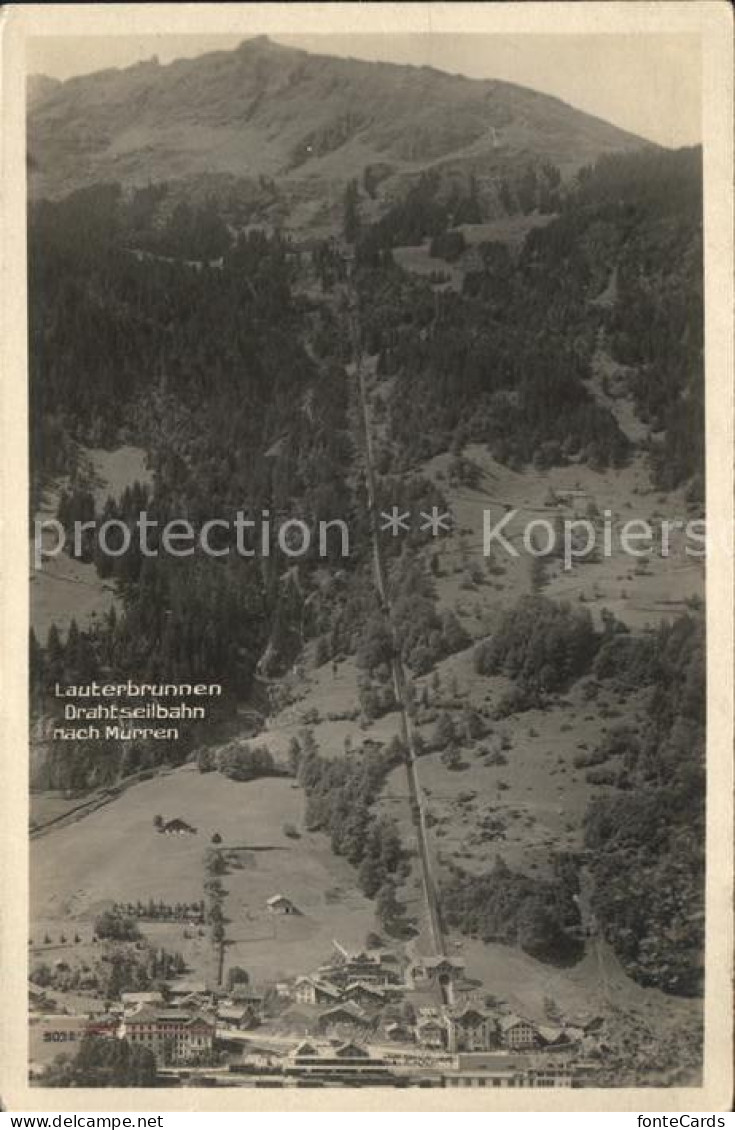 11769136 Lauterbrunnen BE Drahtseilbahn Nach Muerren Lauterbrunnen - Autres & Non Classés